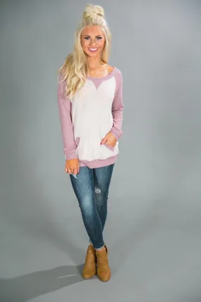 Pocket Full Of Cozy Tunic Sweater in Blush
