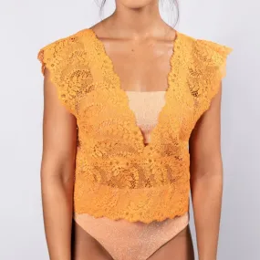 Primula Lace Top - Orange