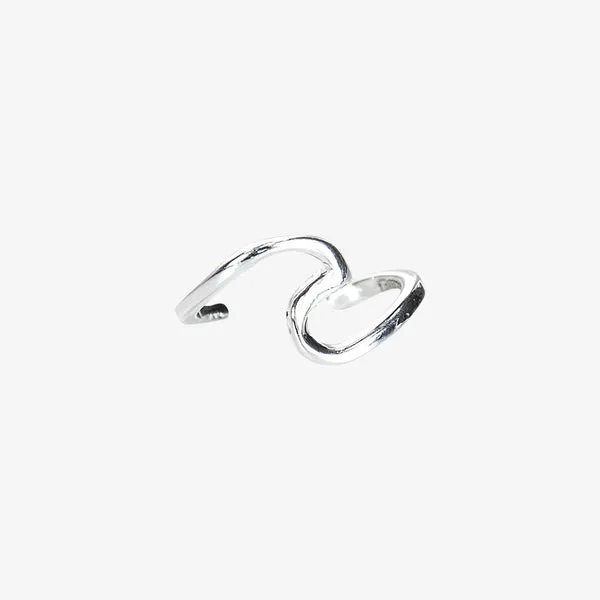 Pura Vida Ear Cuff Wave Silver One Size
