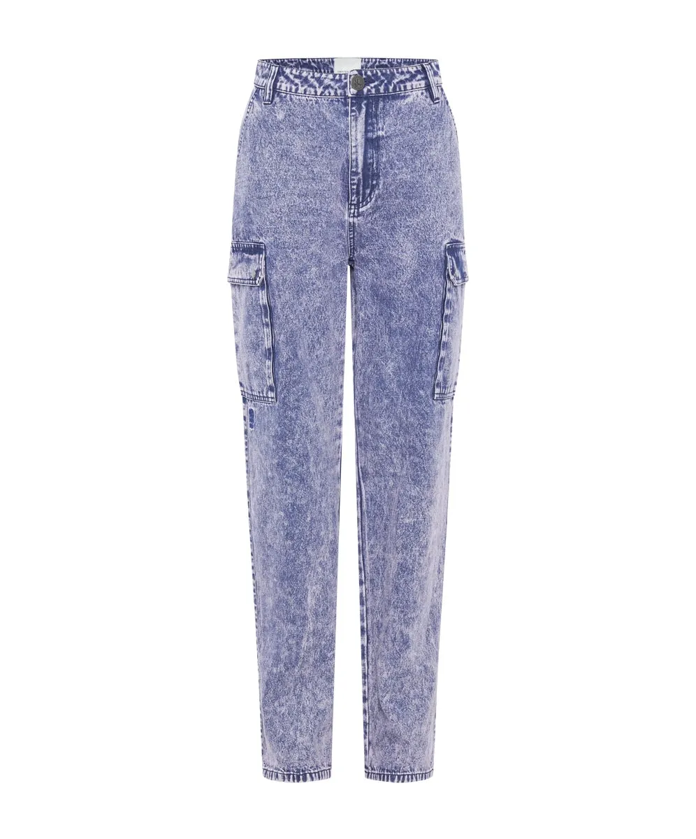 PURPLE RAIN CARGO MOTION DENIM JEANS