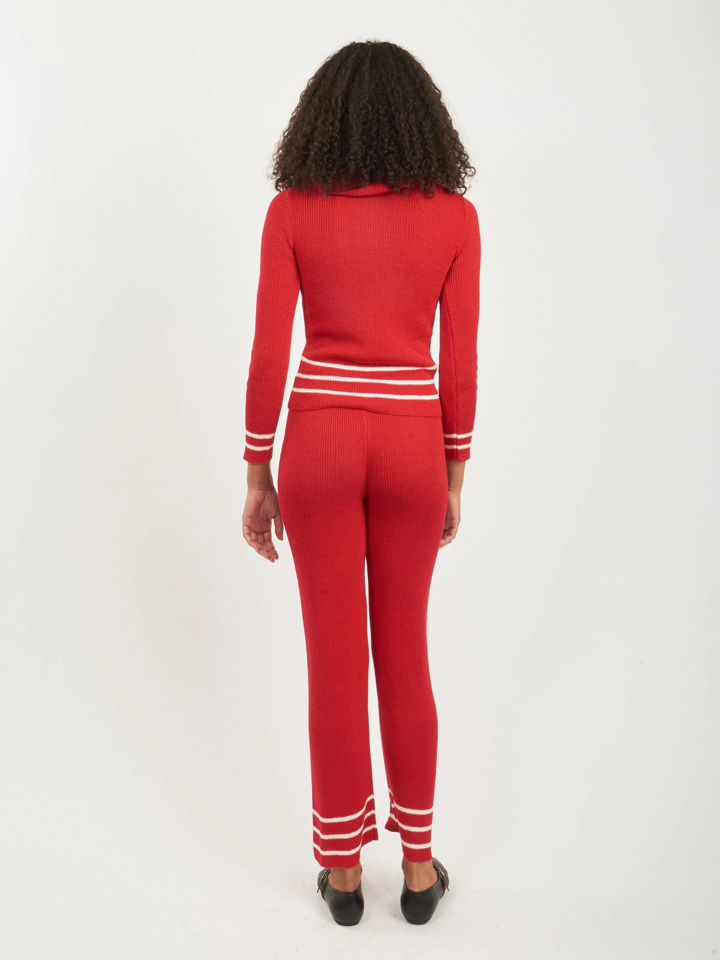Red Quincy Stripe Polo