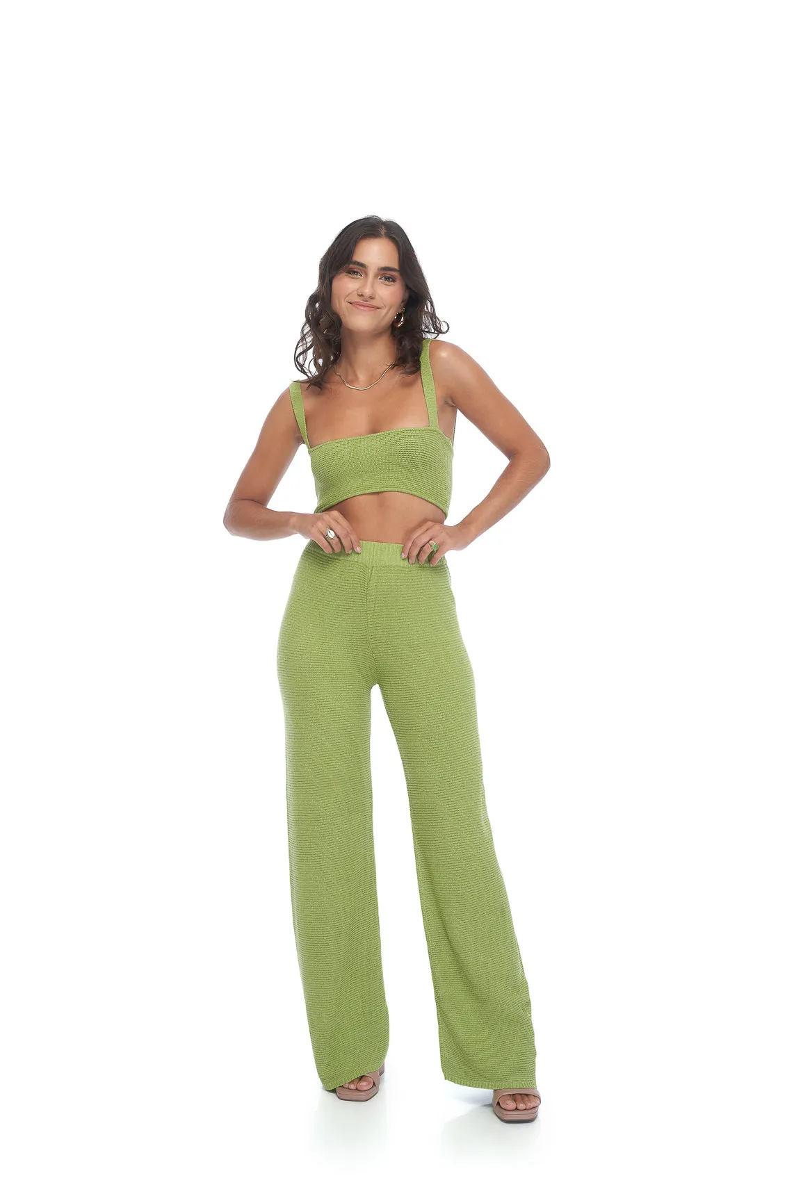 Rhoda Knit Pant - Lime