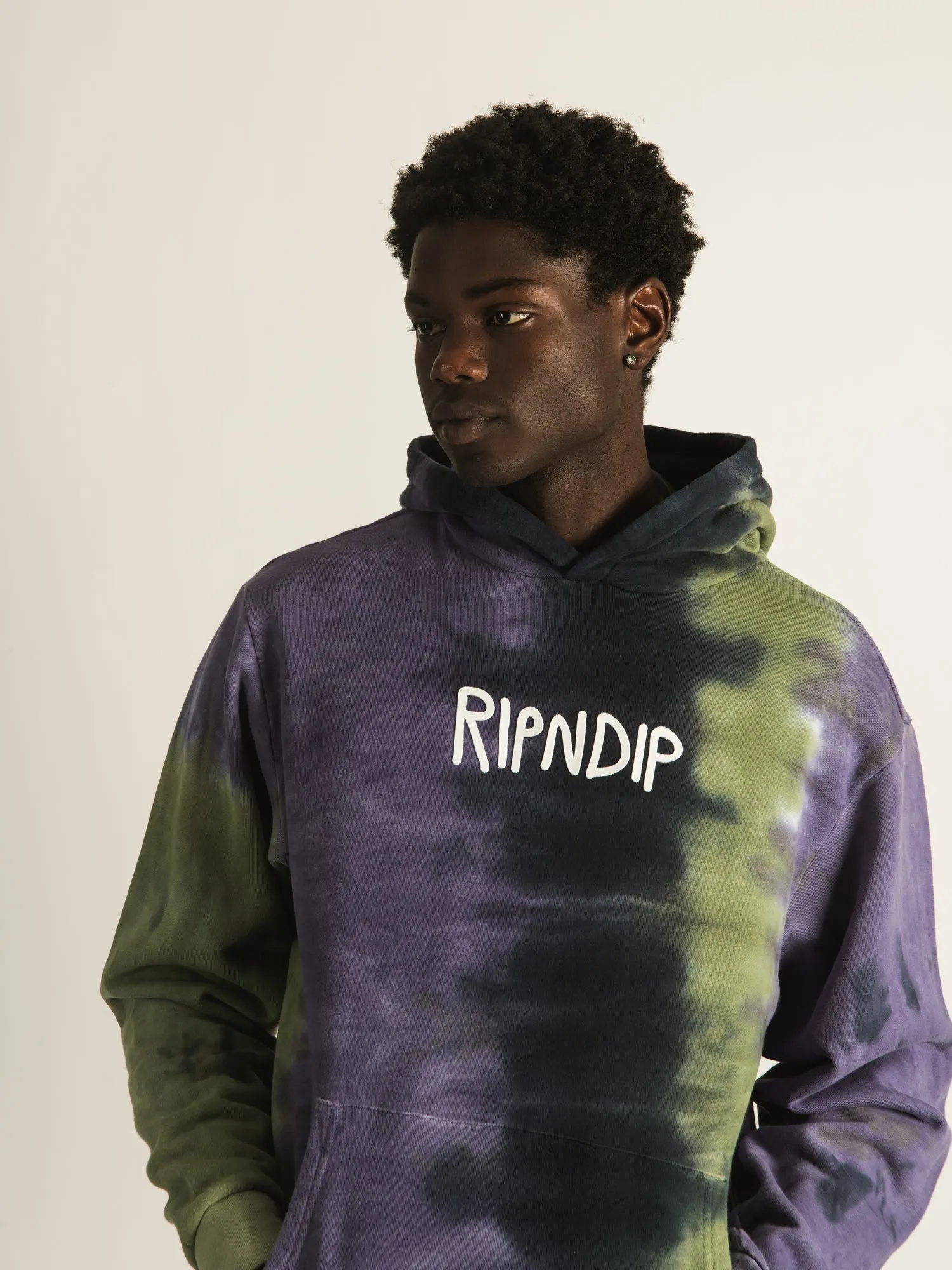 RIP N DIP RND RUBBER LOGO HOODIE  - CLEARANCE