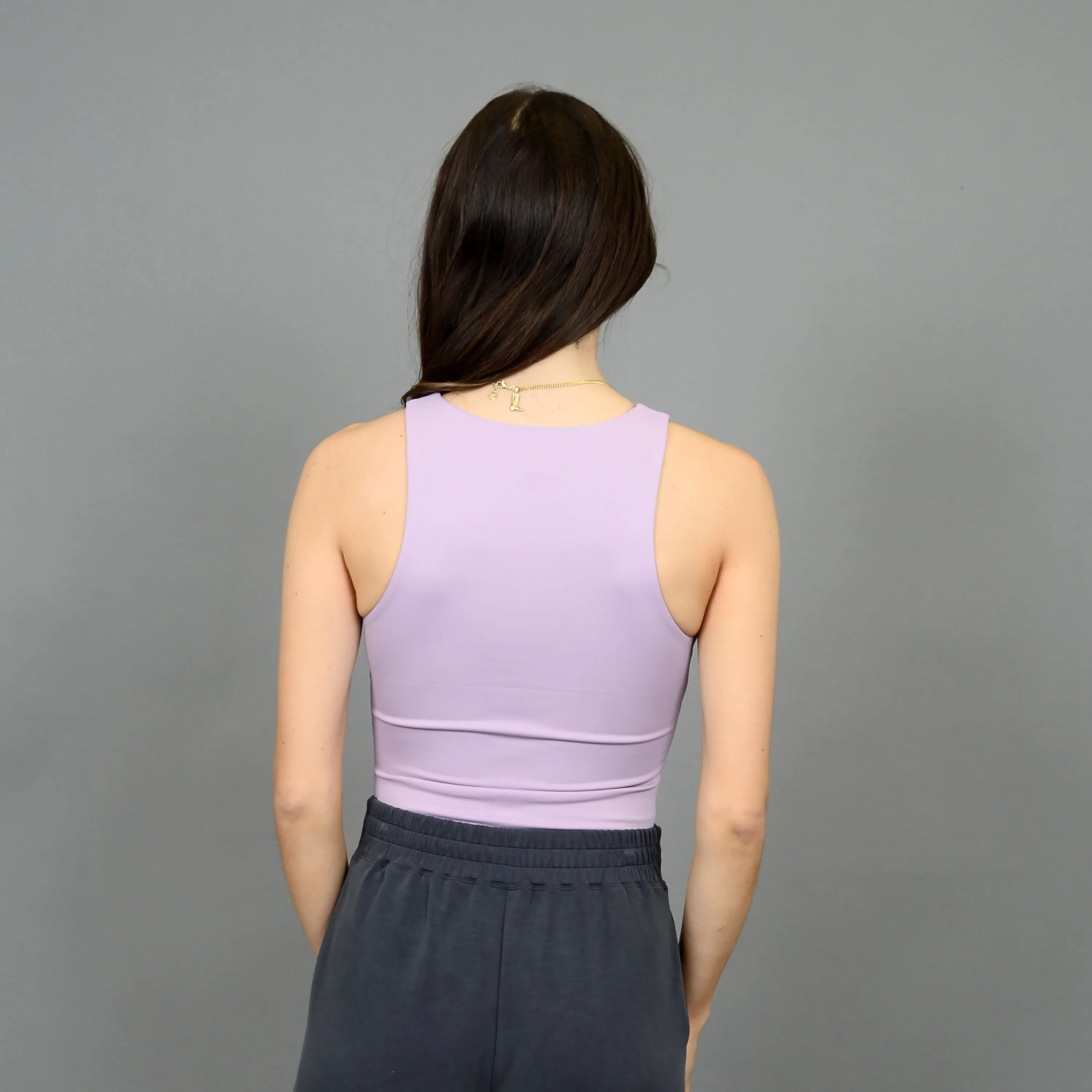 SECOND SKIN BY RD STYLE WOMEN'S ROXANNA SLEEVELESS CREWNECK BODYSUIT-  DUSTY MAUVE
