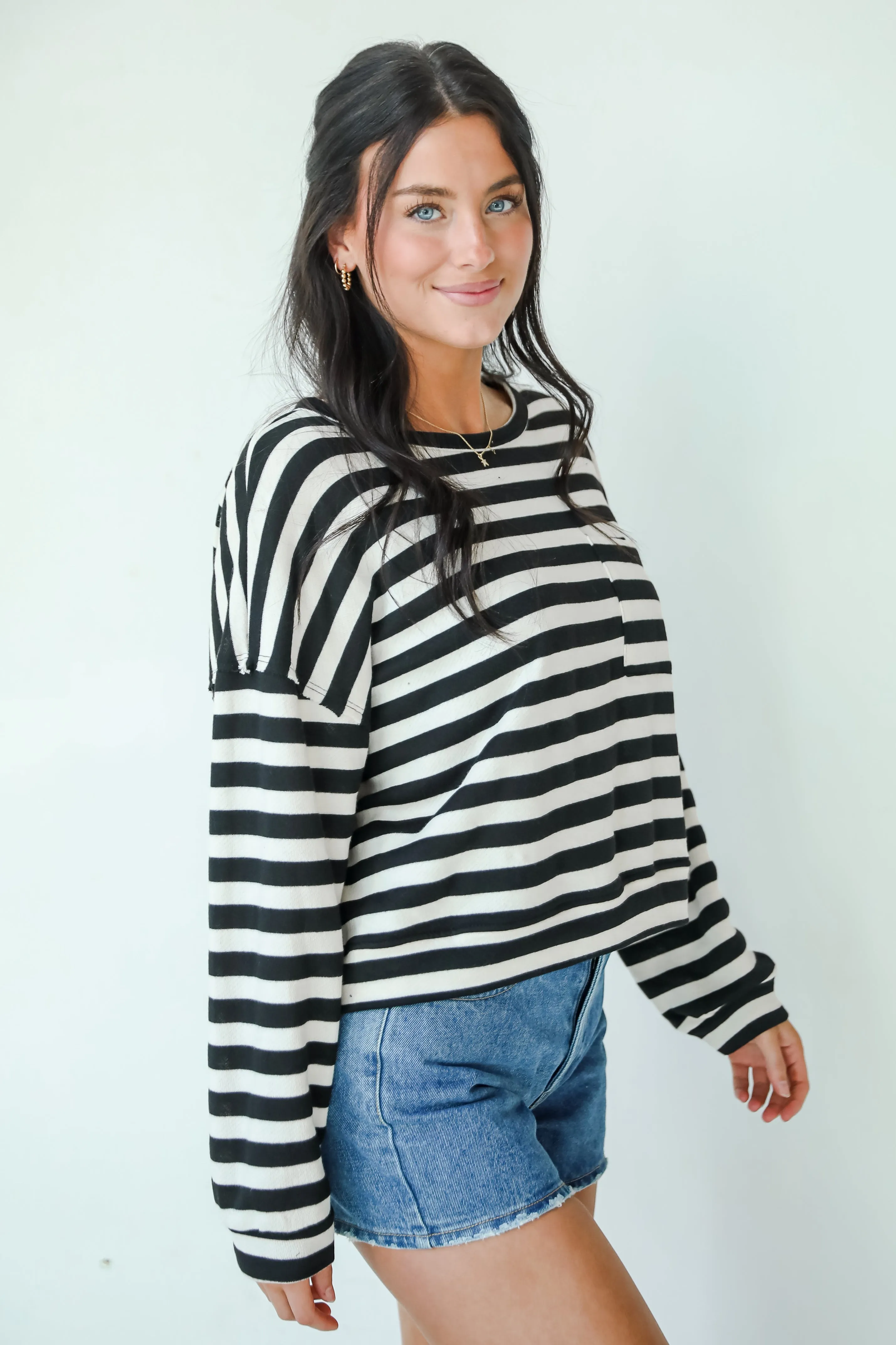 Signature Cutie Ivory Striped Pullover