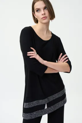 Silky Knit and Mesh Tunic
