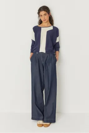 SKFK Naike Navy & Cream Sweater