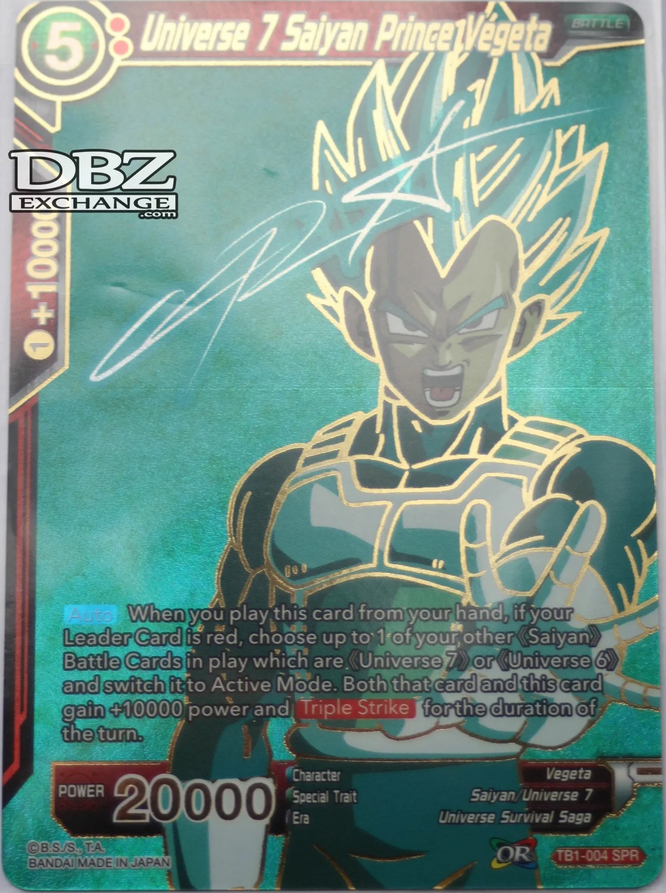 SPR - Alternate TB1-004 Universe 7 Saiyan Prince Vegeta