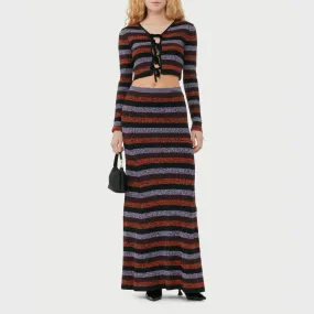 Sprayed Merino Rib Maxi Skirt