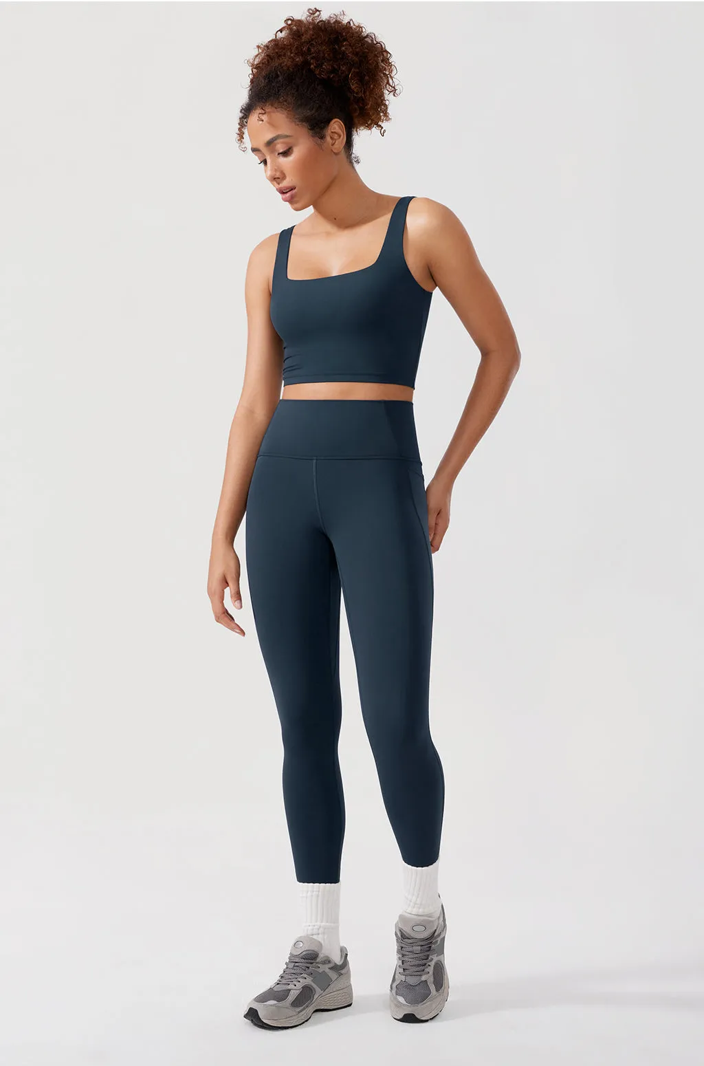 Square Neck Longline Sports Bra