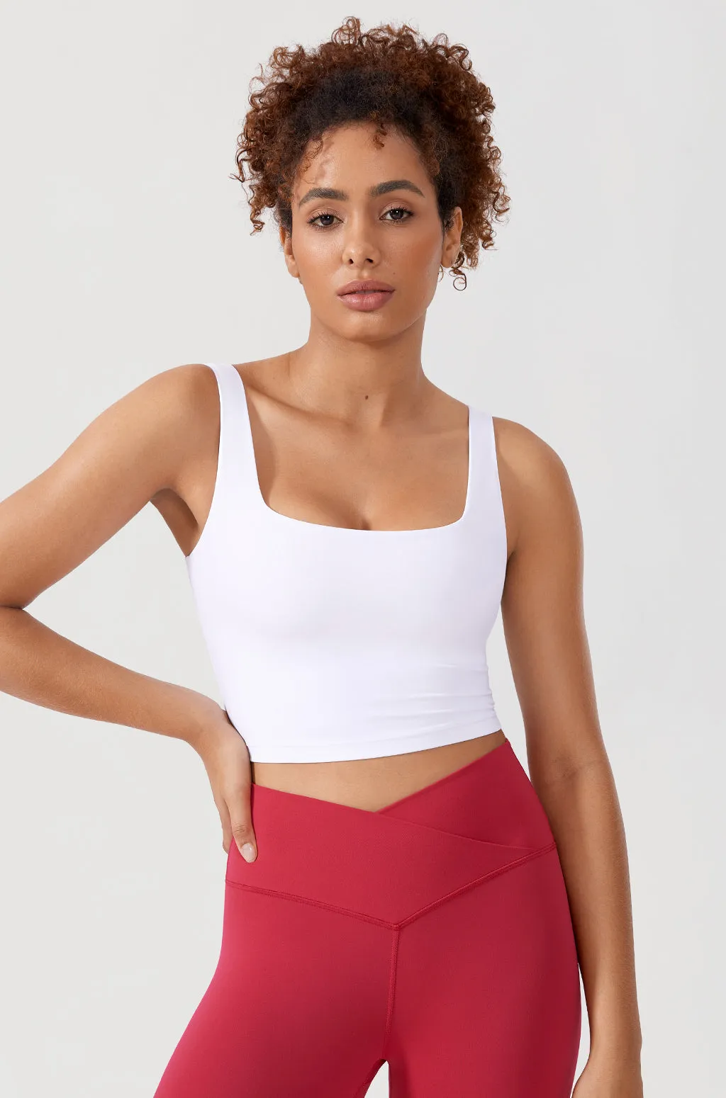 Square Neck Longline Sports Bra