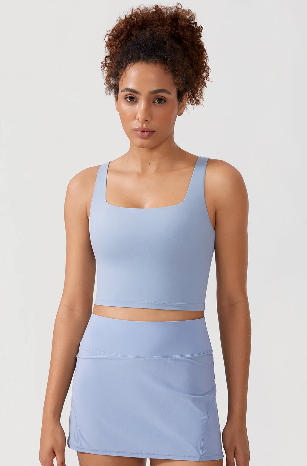 Square Neck Longline Sports Bra
