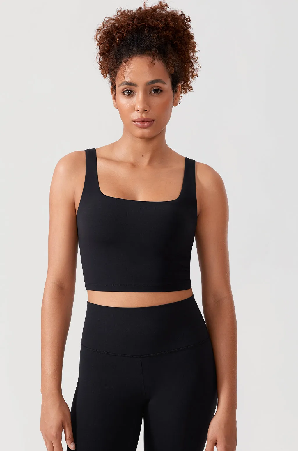 Square Neck Longline Sports Bra