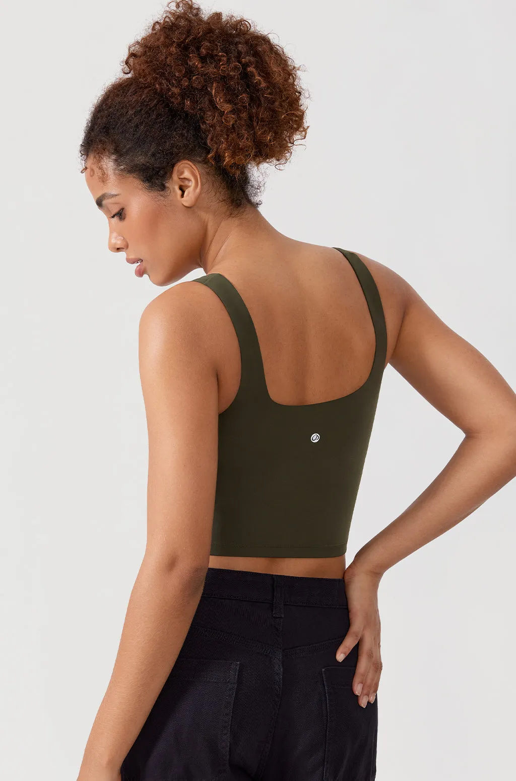 Square Neck Longline Sports Bra