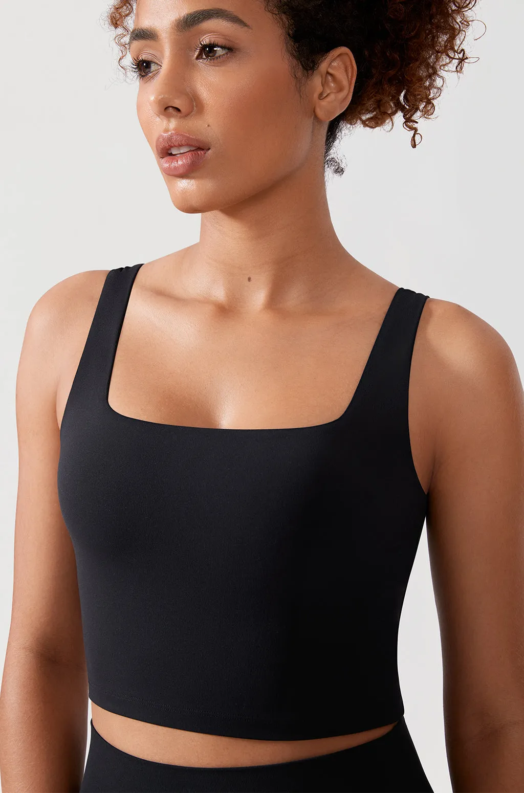 Square Neck Longline Sports Bra