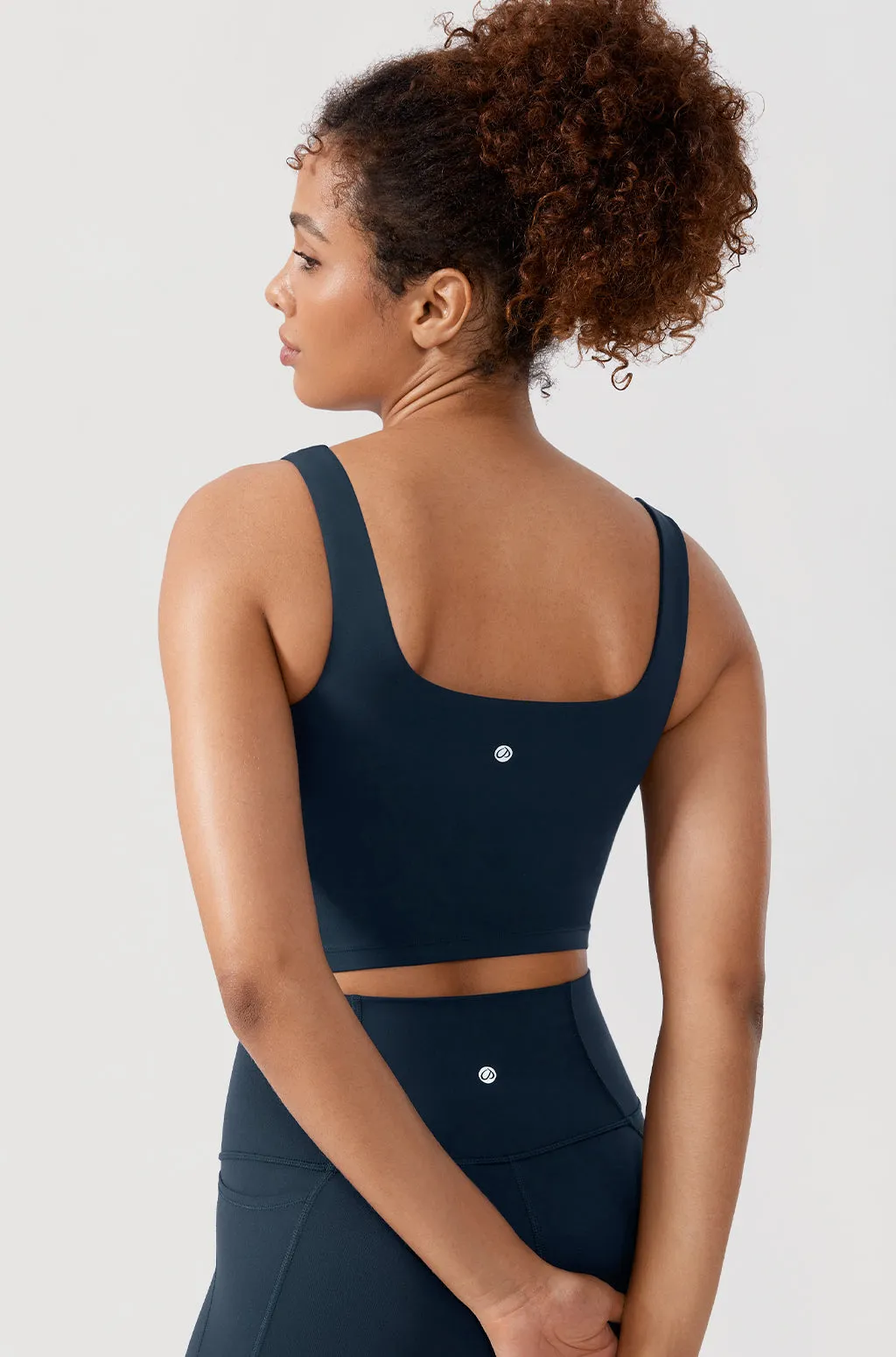 Square Neck Longline Sports Bra