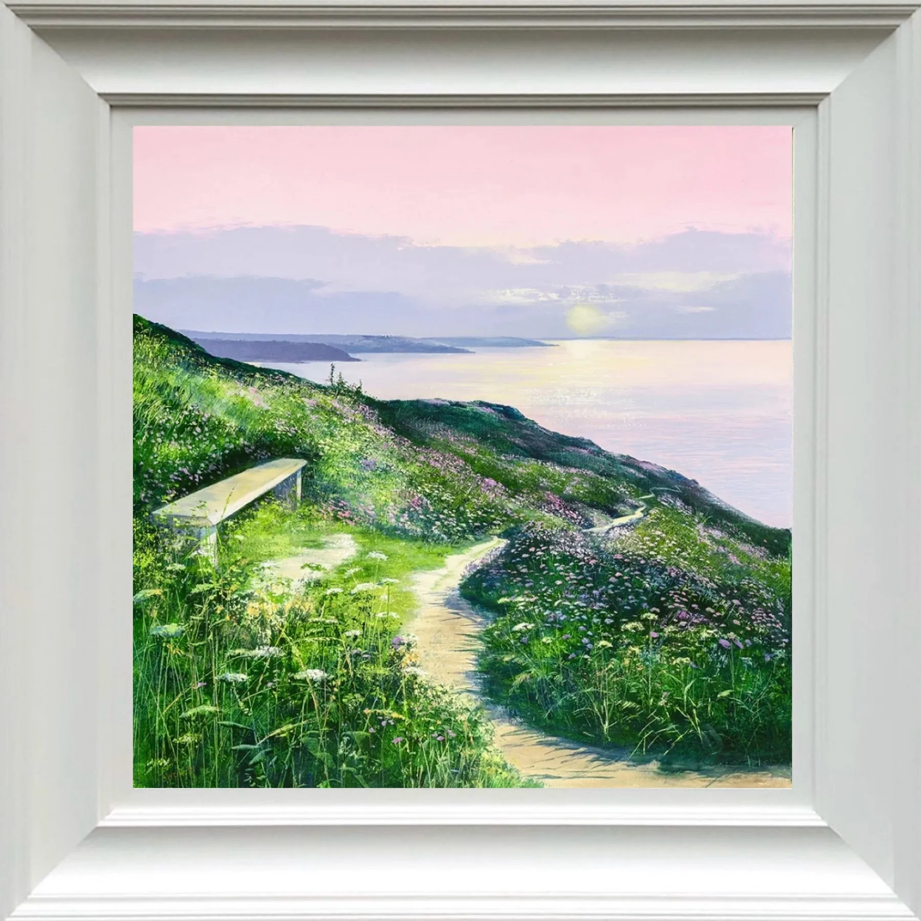 Sunset Seat Canvas by Heather Howe