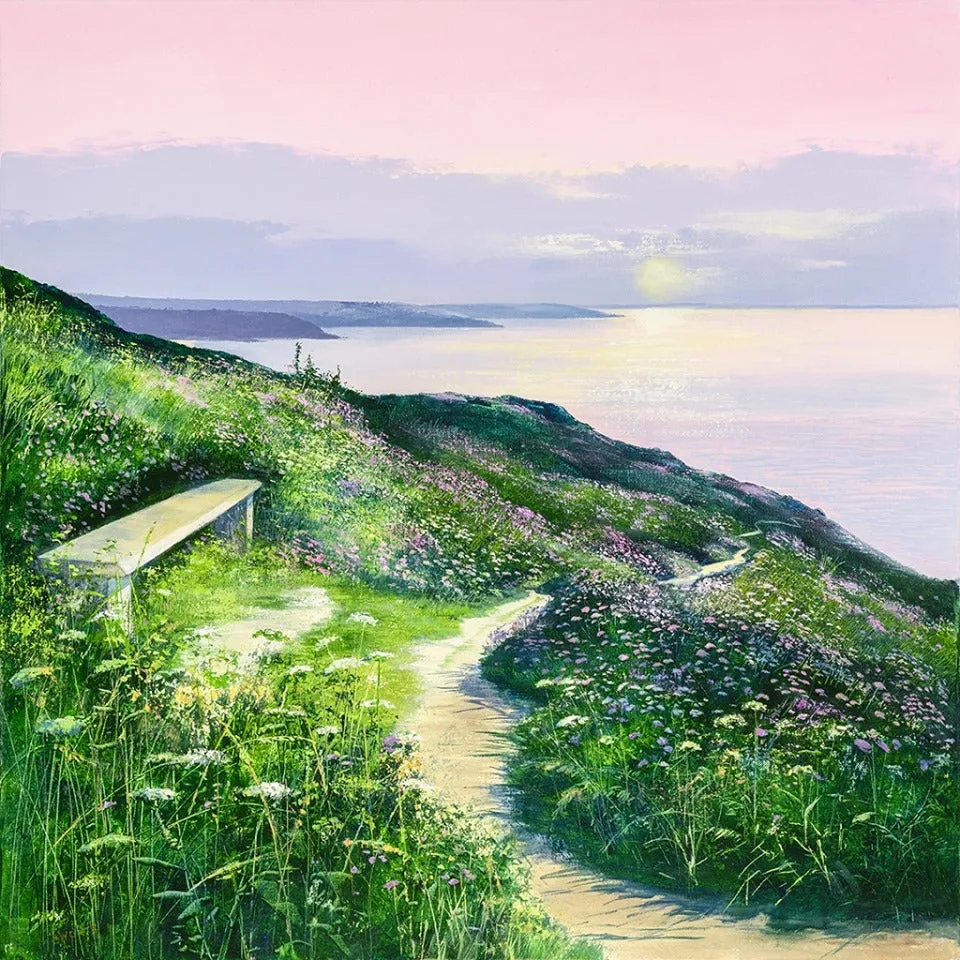 Sunset Seat Canvas by Heather Howe