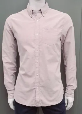 Superdry Vintage Washed Oxford Long Sleeve Shirt - Grape Jam Purple