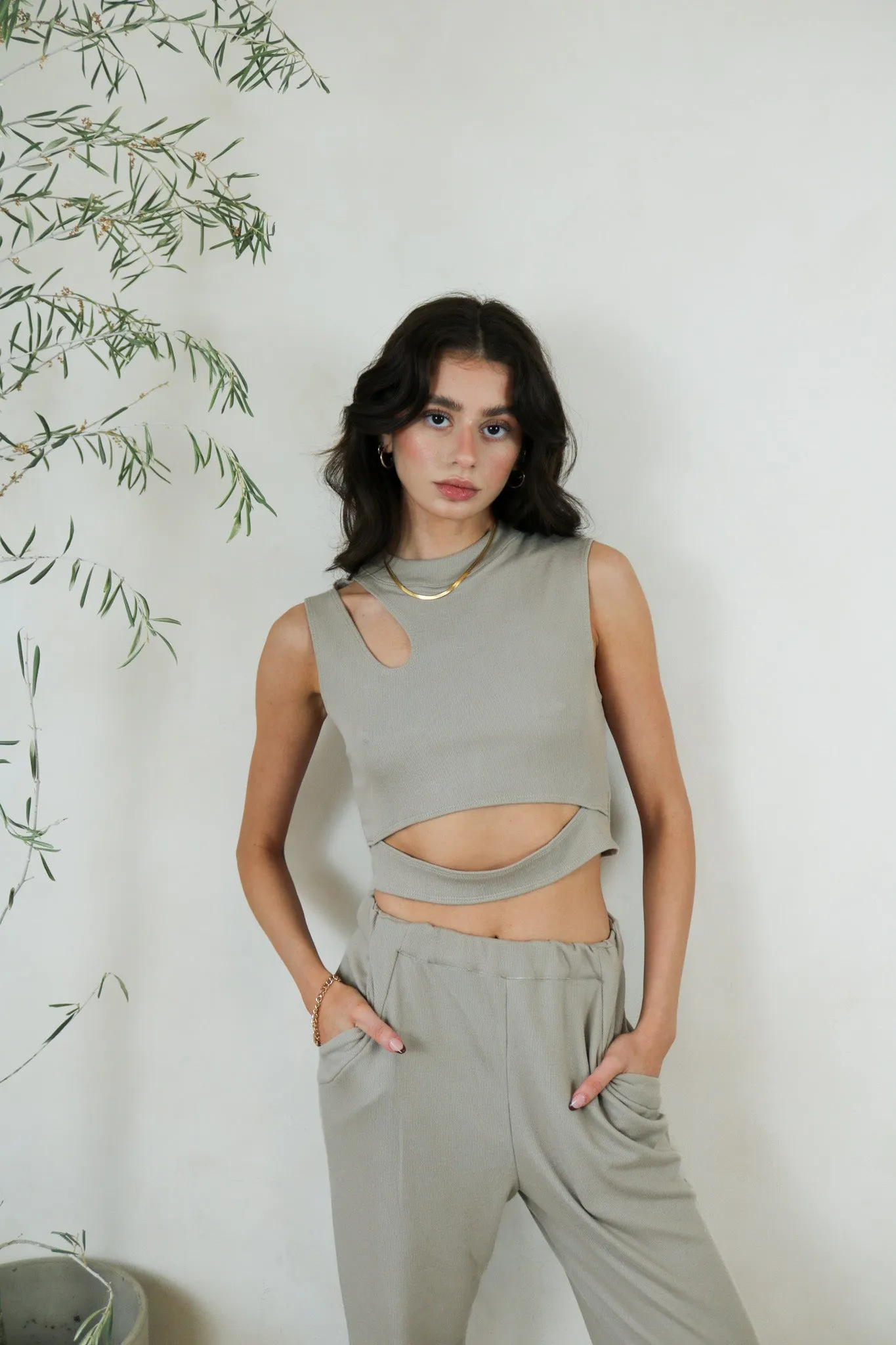 Sustainable Cut Out Knit Top