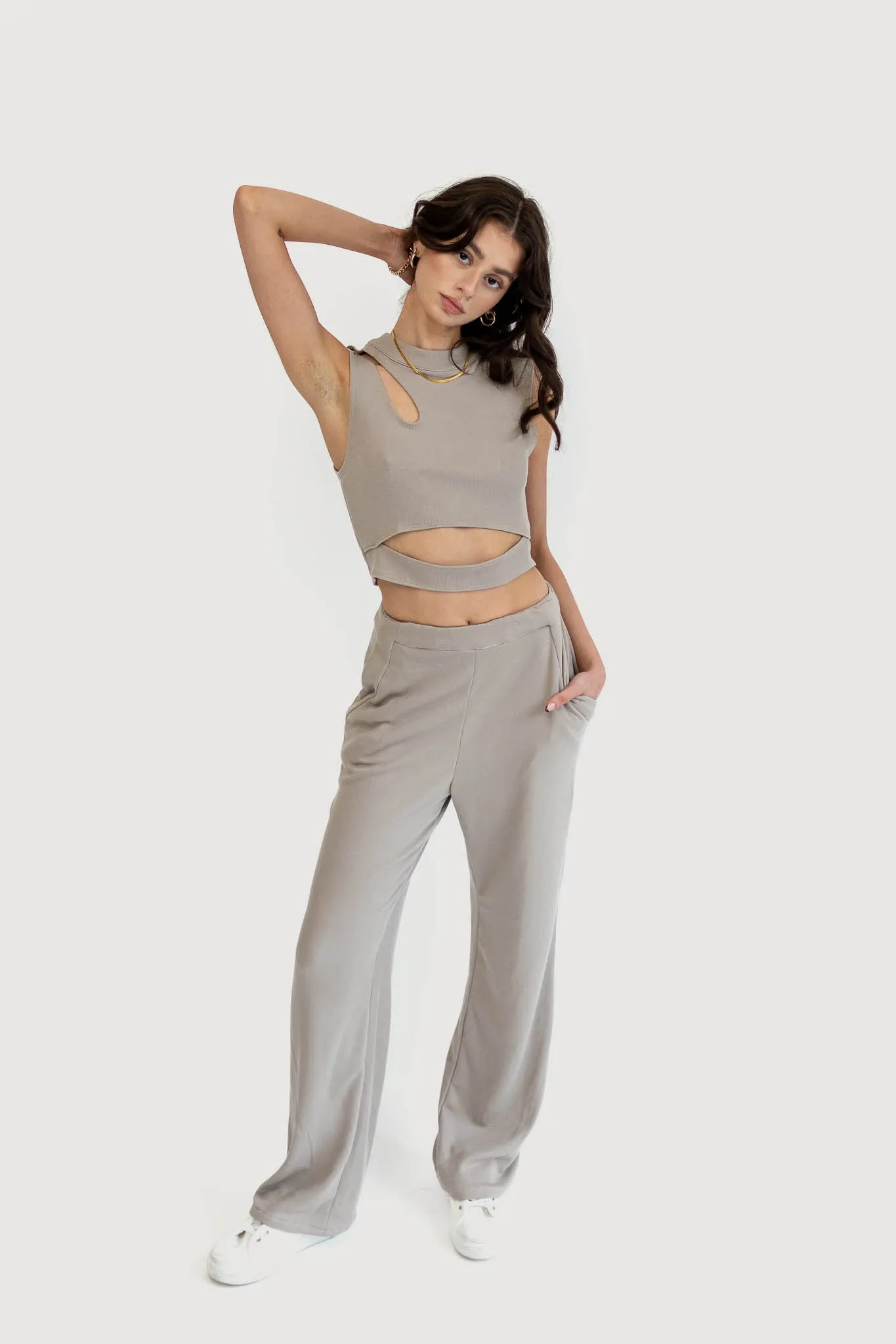 Sustainable Cut Out Knit Top