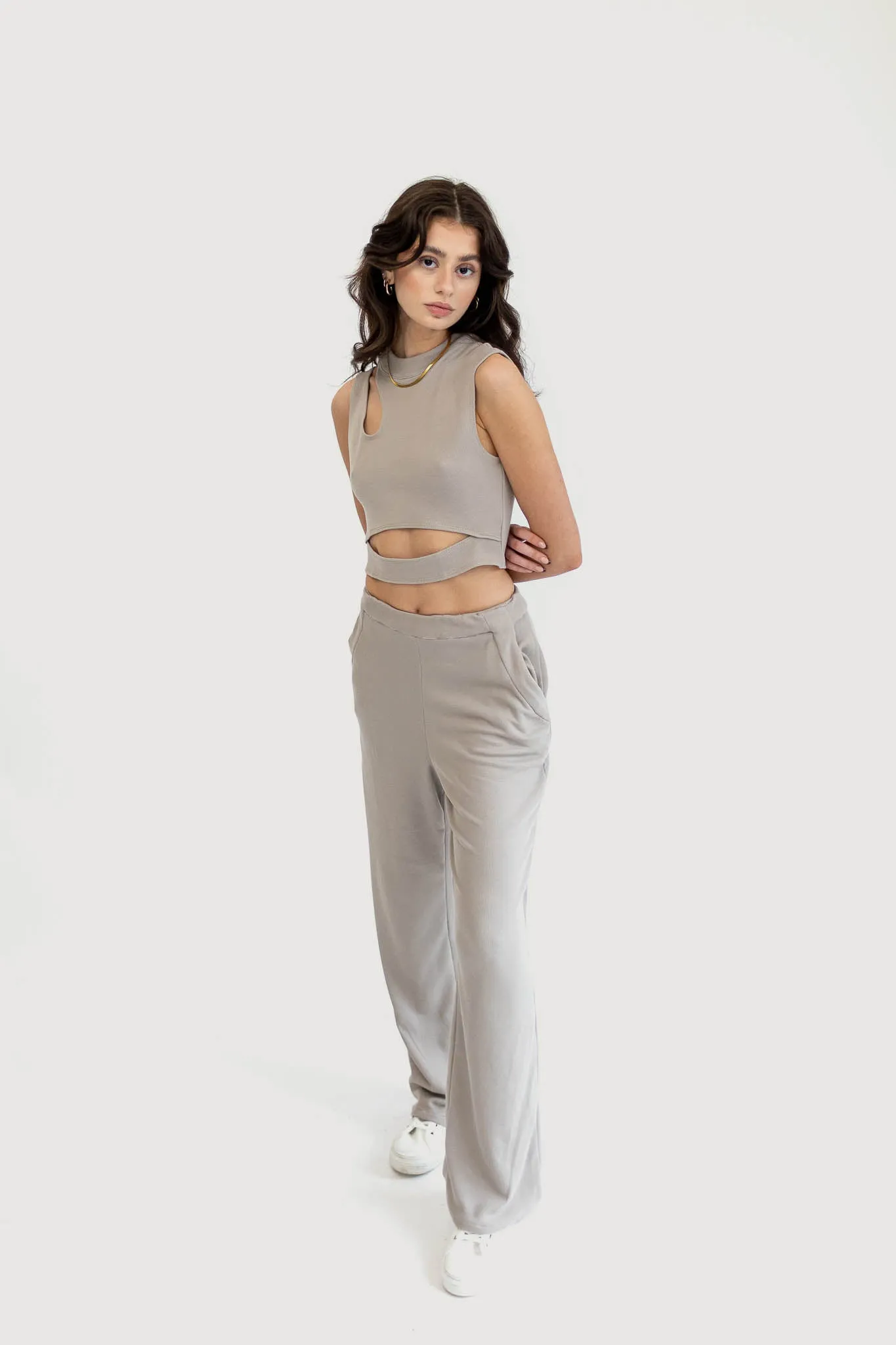Sustainable Cut Out Knit Top