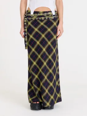 The Ragged Priest Vicious Check Tartan Maxi Skirt