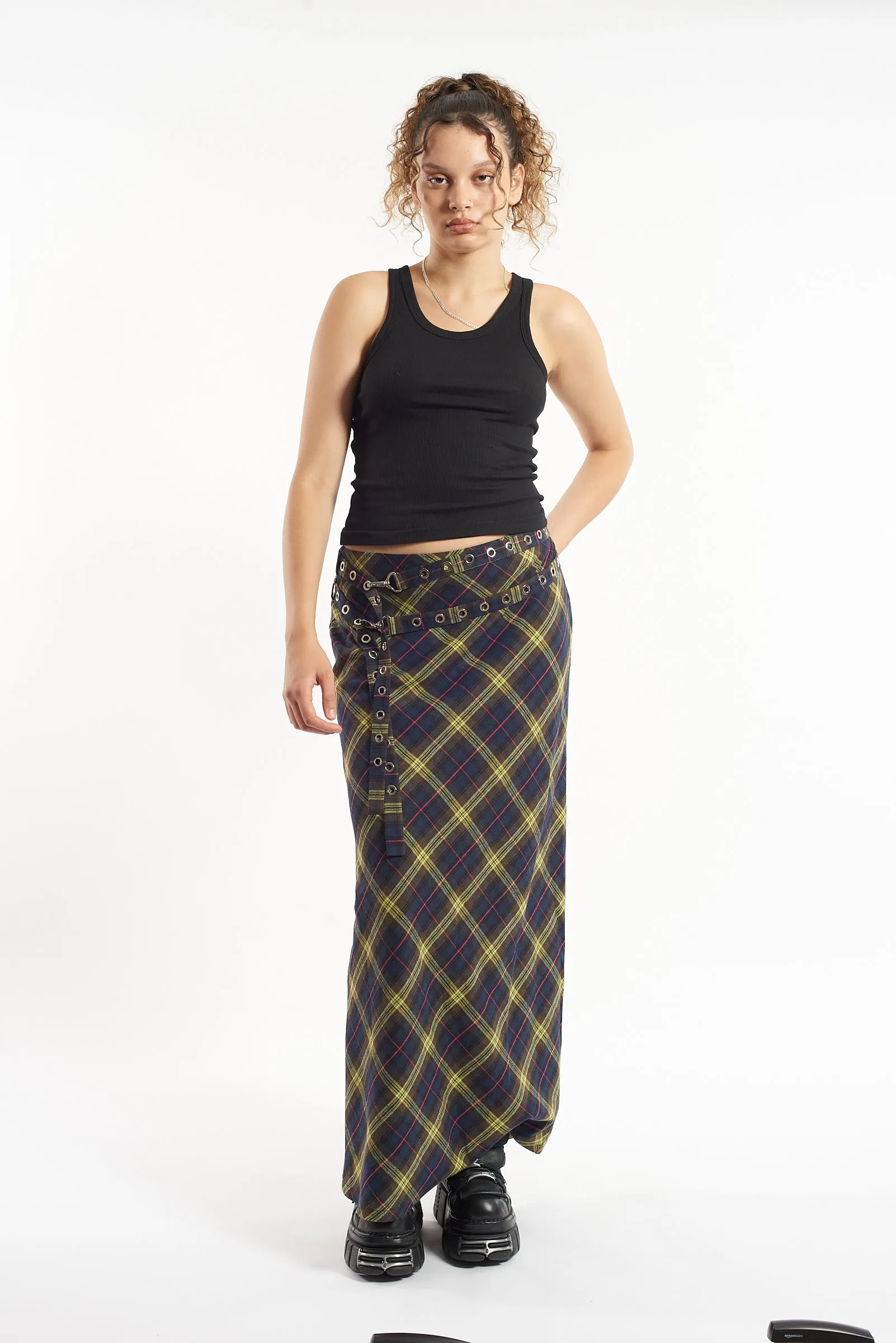 The Ragged Priest Vicious Check Tartan Maxi Skirt