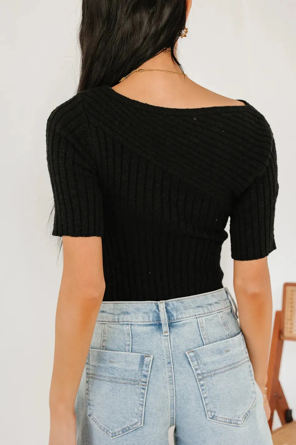 Toni Sweater Top in Black - FINAL SALE