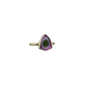 Tourmaline Slice Gold Ring