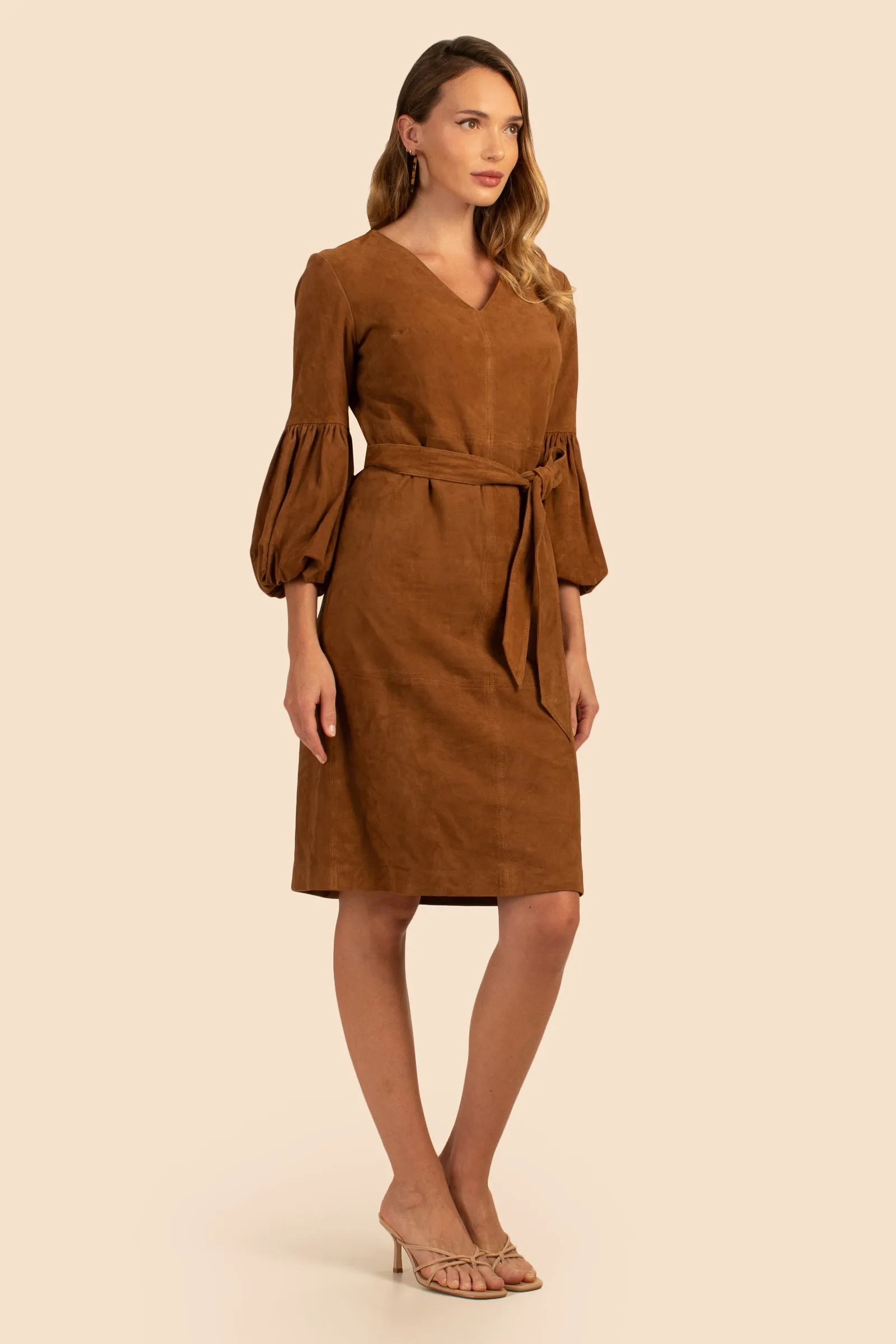 Trina Turk - Priya Suede Dress - Cognac