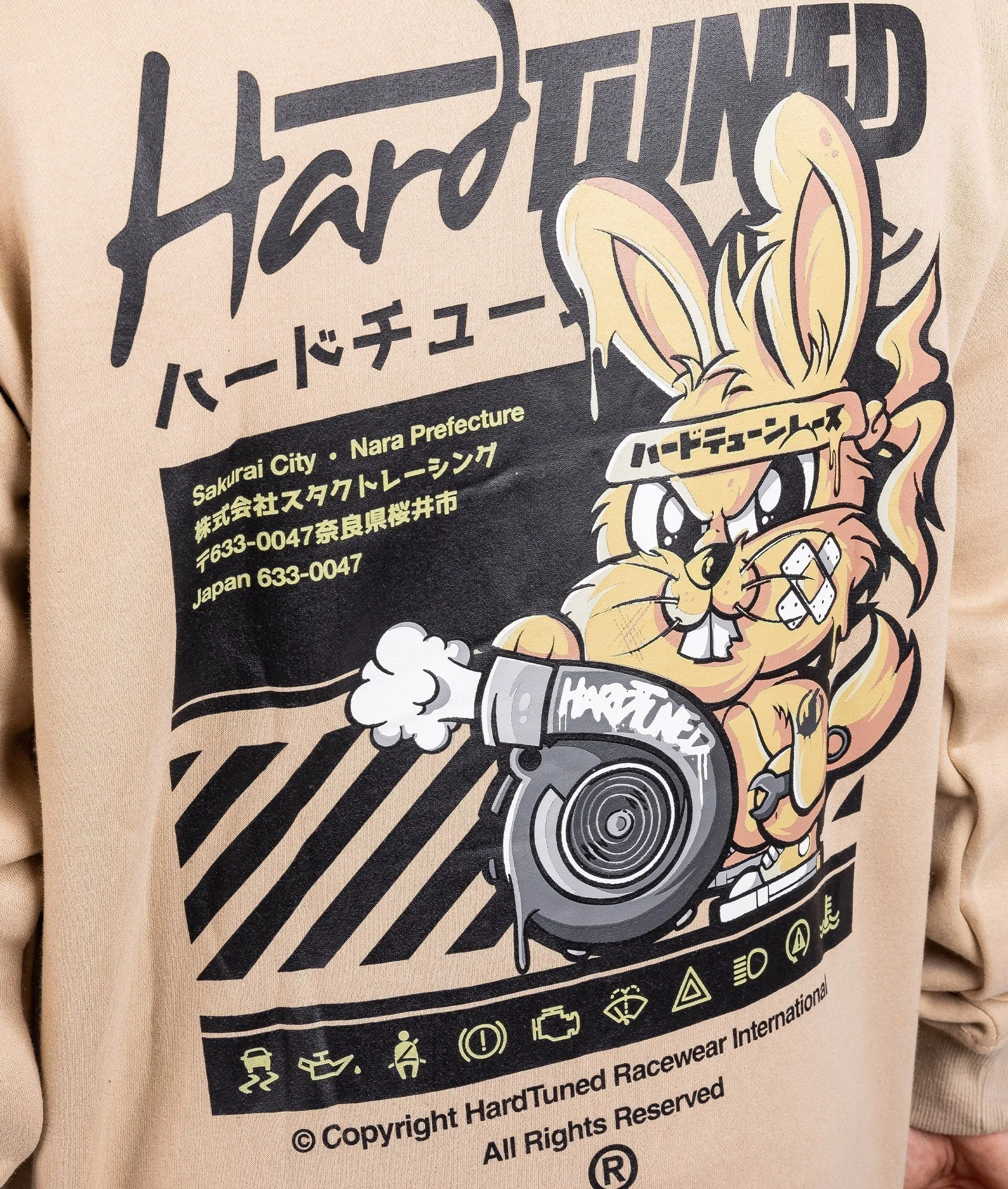 Turbo Bunny Hoodie - Tan