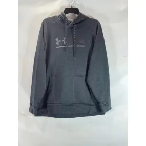 UNDER ARMOUR Men's Gray Coldgear Graphic Loose-Fit Pullover Hoodie SZ L