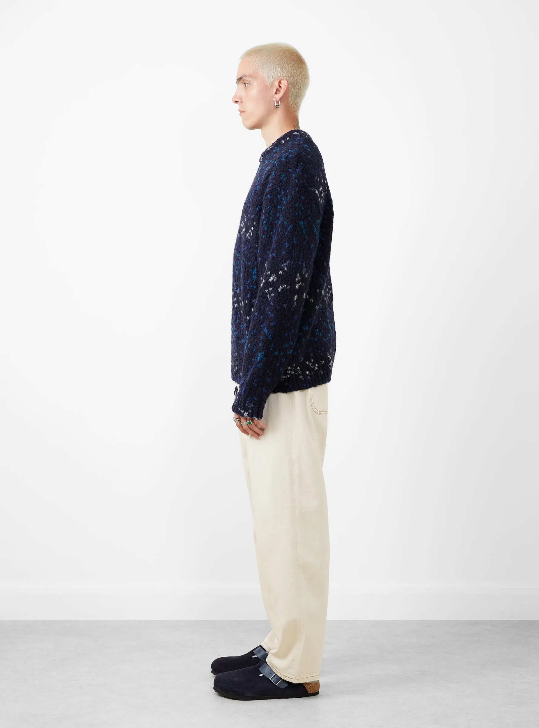 Undertones Boxy Crew Knit Navy
