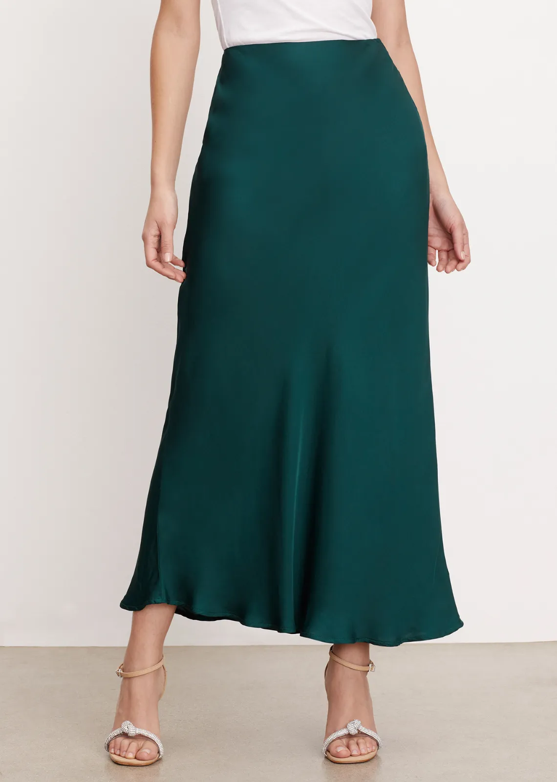 Velvet Cadence Satin Maxi Skirt