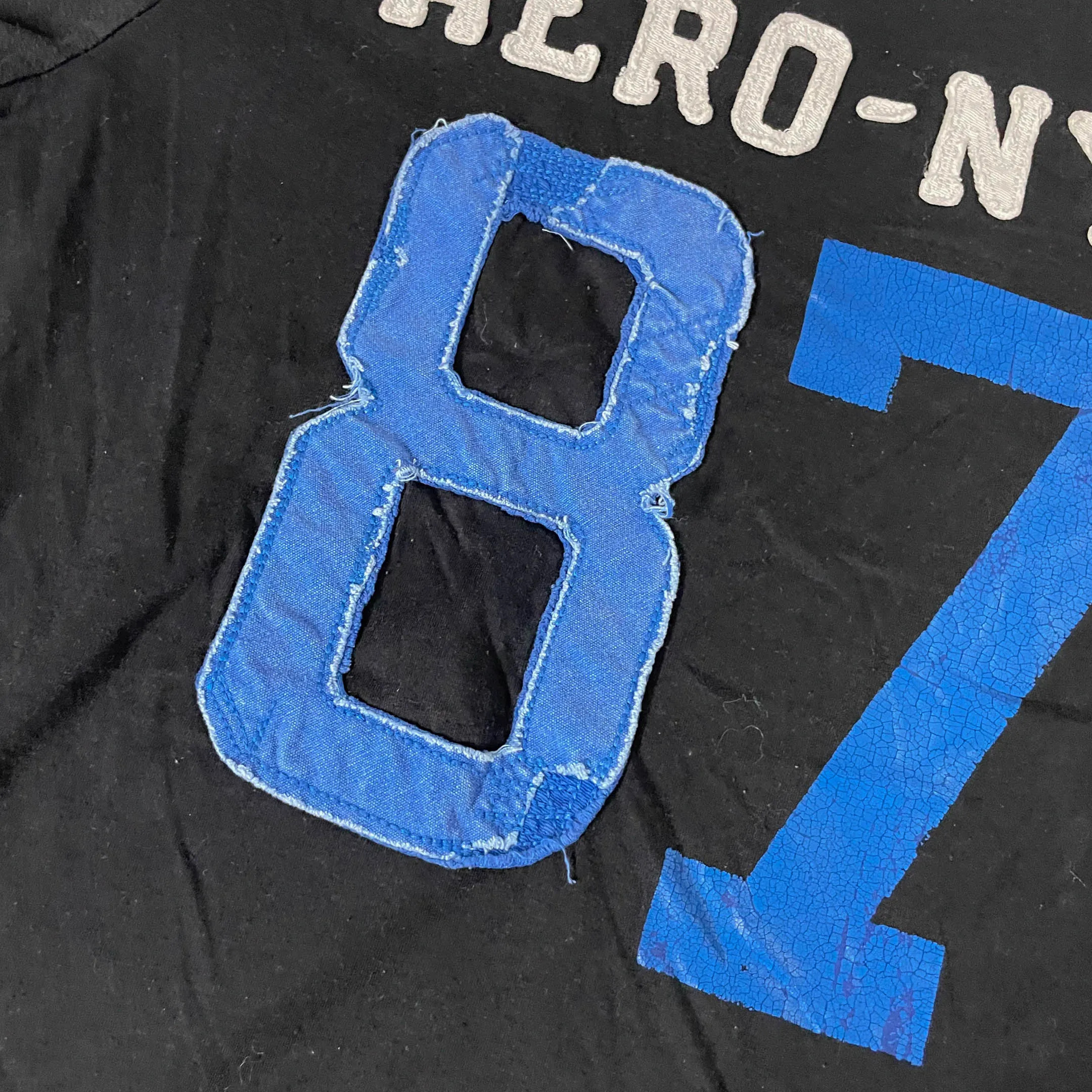 Vintage Black mens Aeropostale aero nyc 87 graphics tees in S