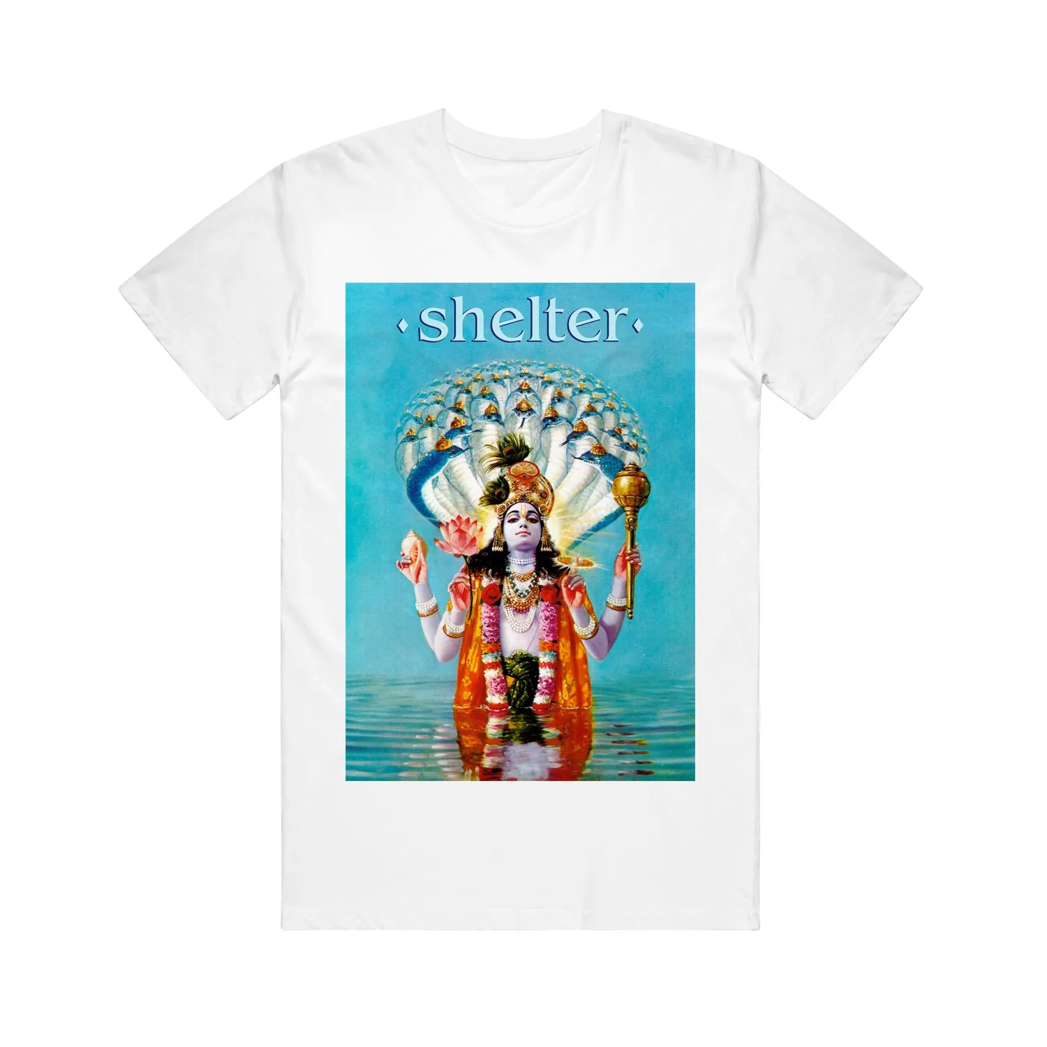 Vishnu In The Lake White Tee