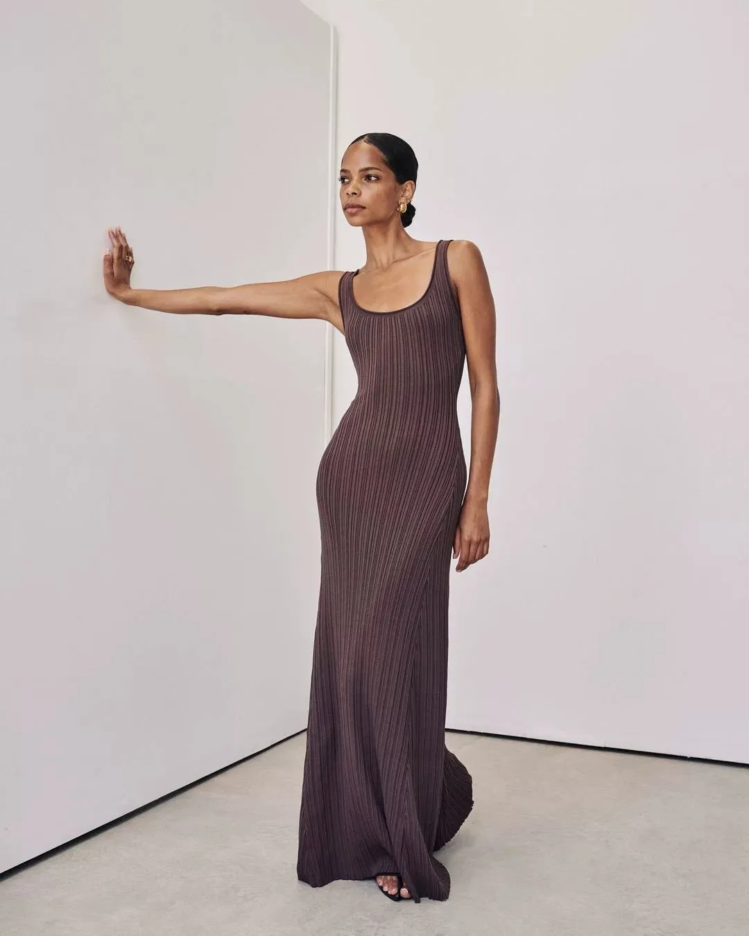 Vvsha Krystal Knitted Maxi Dress