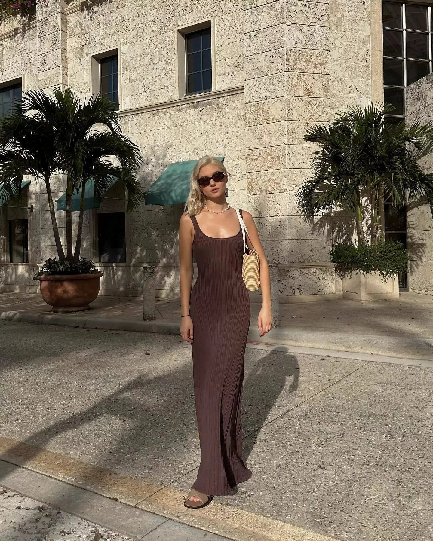 Vvsha Krystal Knitted Maxi Dress