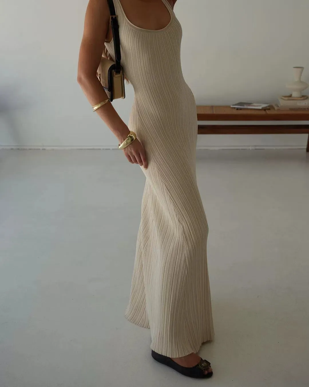 Vvsha Krystal Knitted Maxi Dress