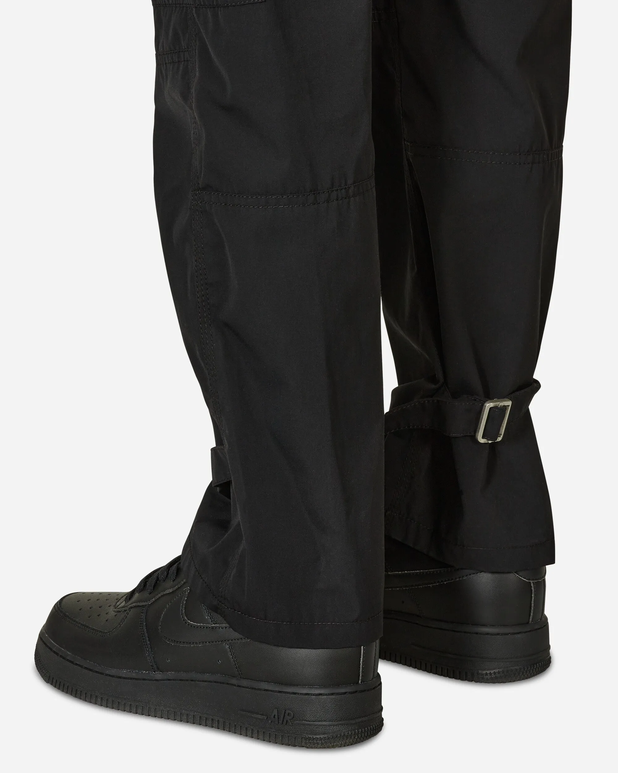 Wave Tag Nylon Cargo Pants Black