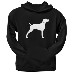 Weimaraner Silhouette Black Adult Pullover Hoodie