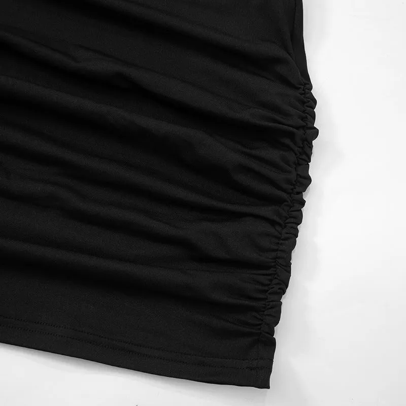 Women Off Neck ong Sleeve Short Party Dress