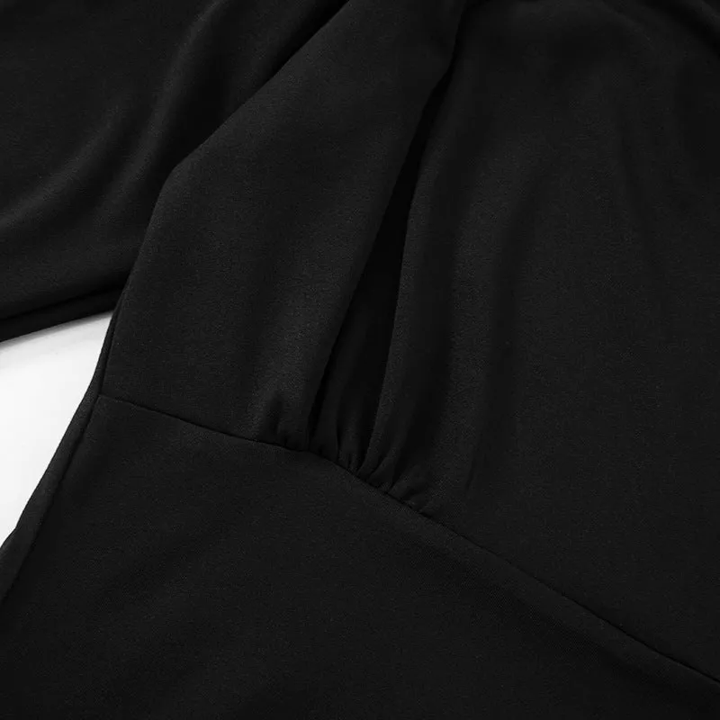 Women Off Neck ong Sleeve Short Party Dress