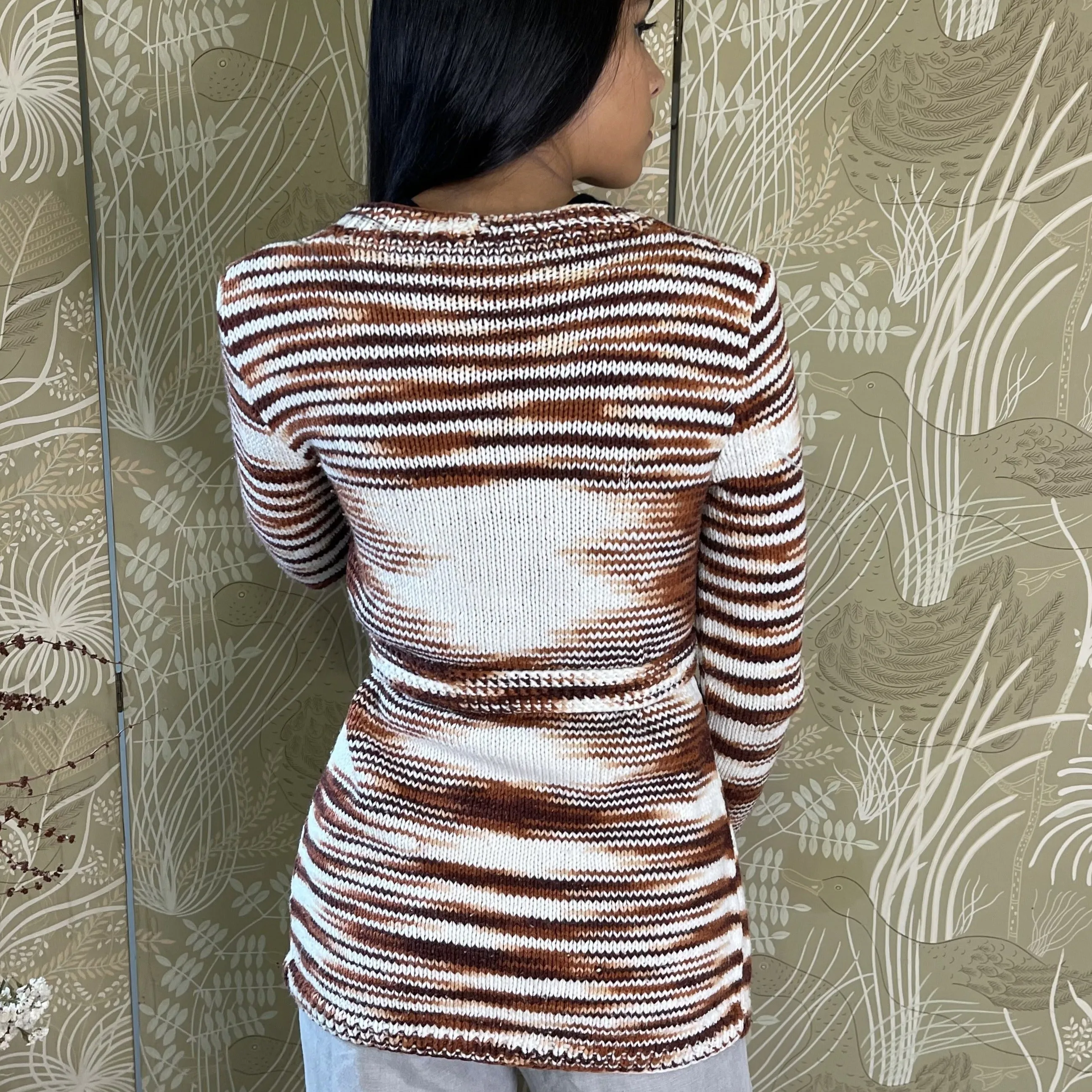 Wrap knit sweater