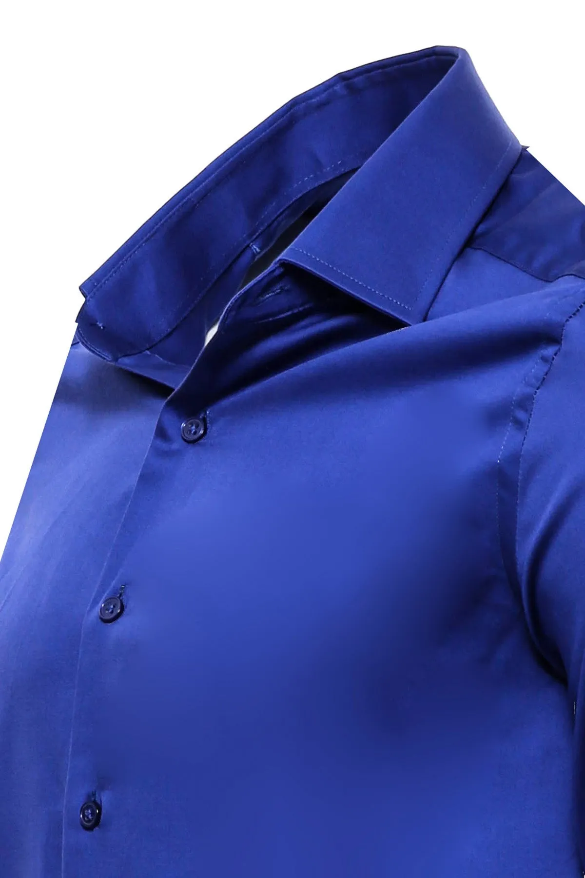 WSS Blue Satin Shirt  - Singen